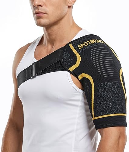 SPOTBRACE Shoulder Compression Sleeve Adjustable Shoulder Support Brace XXL