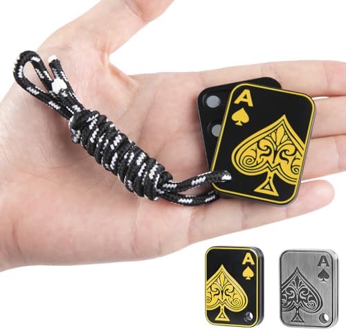 ITOKEY Fidget Toys Adults, Metal Slider, Poker Magnet Fidget, Paracord Rope