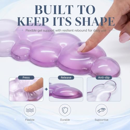 Gel Cloud Wrist Rest, Keyboard & Mouse Pad Set for Office, Non-Slip Support
