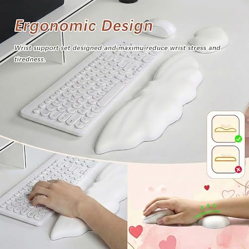 Keyboard Wrist Rest - Leather Halloween Bat Wrist Pad for Mouse