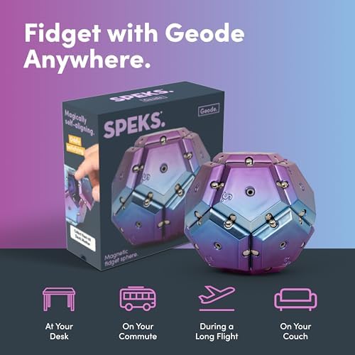 Speks Geode Magnetic Sensory Sphere, Stress Relief Tool, Executive Desk Toy