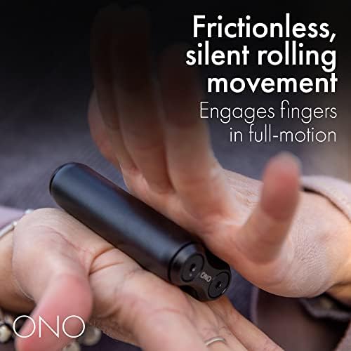 ONO Roller - Handheld Fidget Toy for Adults | Help Relieve Stress, Anxiety, Tension | Promotes Focus, Clarity | Compact, Portable Design (Black, Full Size - Aluminum)