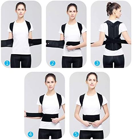 Posture Corrector Back Brace, Posture Humpback Corrector for Women Men, Posture Corrector Back Straightener Adjustable Upper Shoulder Waist Lumbar Support Belt Relieve Neck Back Spine Pain (L)