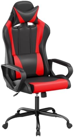 PayLessHere | Gaming Chair | Red | with Adjustable Lumbar Support