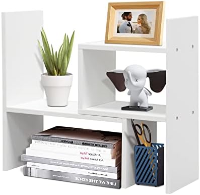 TY ARTS & CULTURE Expandable Wood Desktop Organizer Countertop Bookshelf