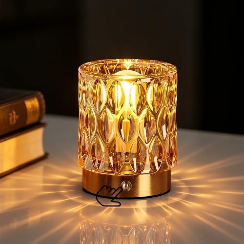 Cordless Small Rechargeable Table Lamp with 2600mAh Battery & Touch Control