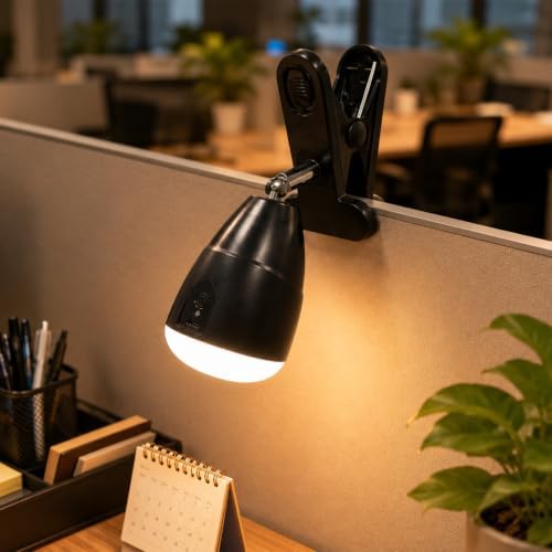 5000mAh Rechargeable Clip on Light, LED Reading Light, 3 Color Modes & Stepless Dimming, Cordless Reading Lamp with Clamp for Bed, Desk, Bedside Table, Camping