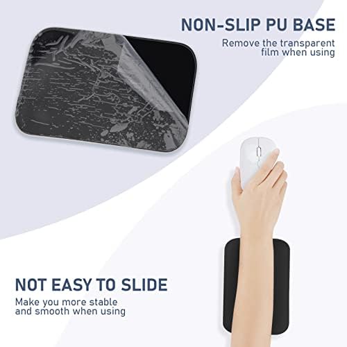 Leolee Elbow Rest Pads for Desk, Black Ergonomic Arm Rest Pads