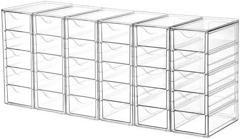 Vtopmart Acrylic Desk Organizer with 30 Drawers for Office, Makeup, Crafts