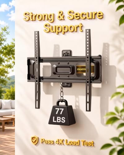 monTEK Outdoor Full Motion TV Wall Mount for 32-65 Inch TVs