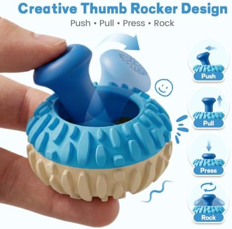 Fidget Toys for Adults, 6PCS Sensory Thumb Rocker, Textured Fidget Gadgets