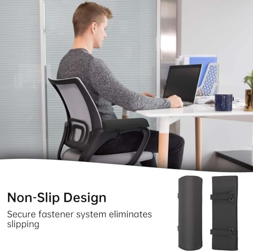 2 Pcs Office Chair Arm Pads, Wheelchair Desk Computer Chair Armrest Pads for Comfortable Seating for Folding Chairs