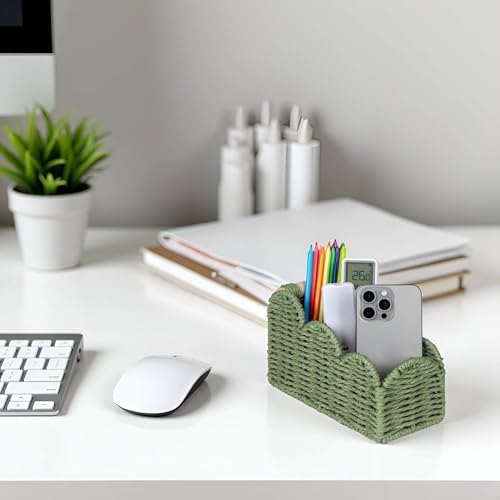 CubesLand Bedside Table Desk Organizer Caddy, Remote Pen&Pencil Holder Cup