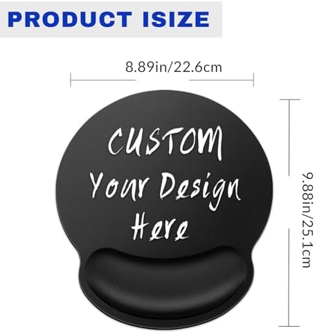 Custom Mouse Pad with Wrist Rest, Personalized Photo Ergonomic Mousepad