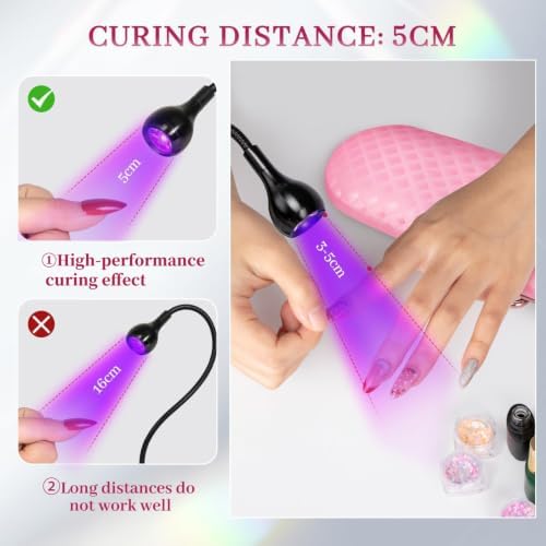 krofaue UV LED Nail Lamp - Curing Light Foot Control UV Nail Dryers
