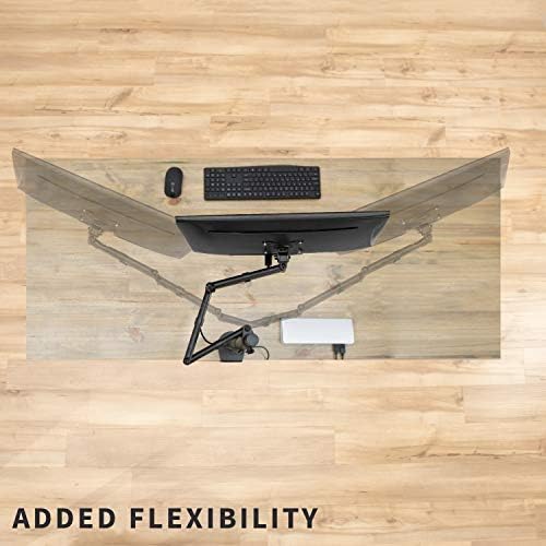 VIVO Single 13 to 32 inch Computer Monitor Desk Mount, Extra Long Adjustable Arm, VESA Stand for 1 Screen, Max VESA 100x100, Black, STAND-V101N