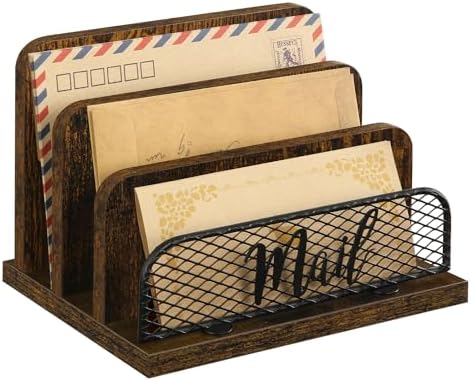 YINMIT Mail Organizer Countertop with 3-Slot
