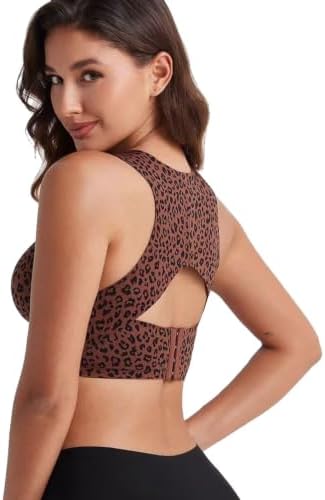 Posture Bra for Women Cross Back Front Closure Wireless Posture Support Bra