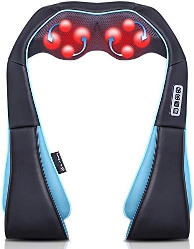 Mo Cuishle Shiatsu Back Neck & Shoulder Massager with Heat, Gifts (Black)