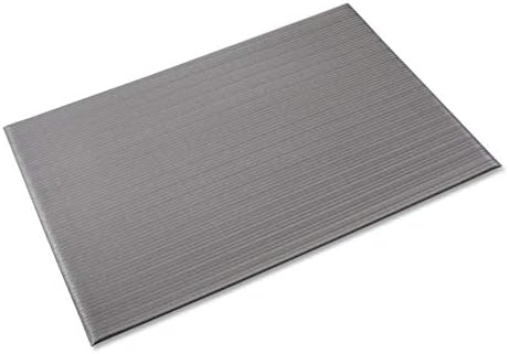 Crown Ribbed Anti-Fatigue Vinyl Mat, 27" by 36", Gray