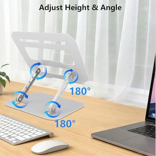 Adjustable Laptop Stand Computer Riser for Desk, Silver