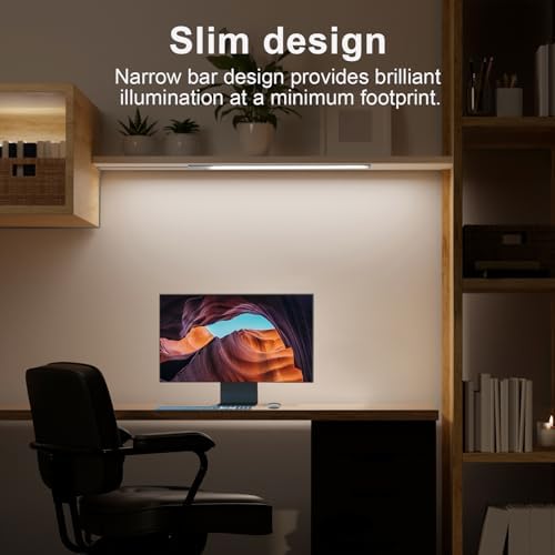 LED Under Cabinet Lighting with Touch Switch, Dimmable Under Cabinet Lights, Under Counter Lighting for Desk, Cold White 6000K