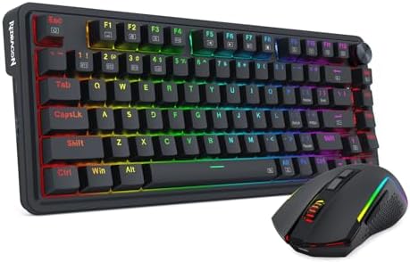 Redragon S168 Combo, K673 PRO 75% Gaming Keyboard + M693 8000 DPI Mouse