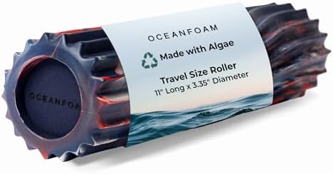 Oceanfoam Ripple Small Foam Roller (Red, Dark Navy & Natural Marbled)