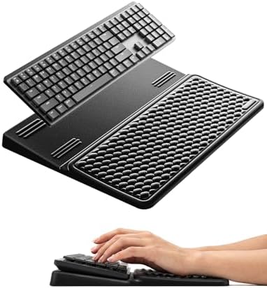 Vaydeer Keyboard Wrist Rest for Computer, Ergonomic Large Keyboard Mat Pad with Wrist Support, Soft Memory Foam Keyboard Stand for Desktop Gaming Home Office Carpal Tunnel Pain Relief