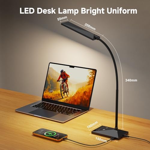 LED Desk Lamp, Eye-Caring Desk Light
