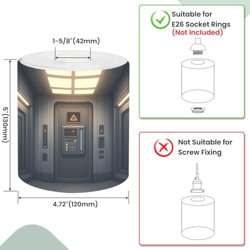 3 Pack Cylinder Glass Lamp Shade Control Panel Display Lights Walls Illuminated Ceiling Painting Design Covers with 1-5/8" Fitter Opening Light Fixture Replacement for Table Lamp Bathroom Vanity Light