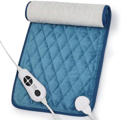 Heating Pad,Heated Blanket,Heating Pad for Back Neck,GrayBlue,24x12 in