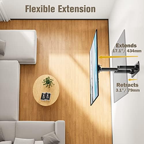 Mounting Dream TV Wall Mount Swivel and Tilt for 26-55 Inch TV up to 60 lbs