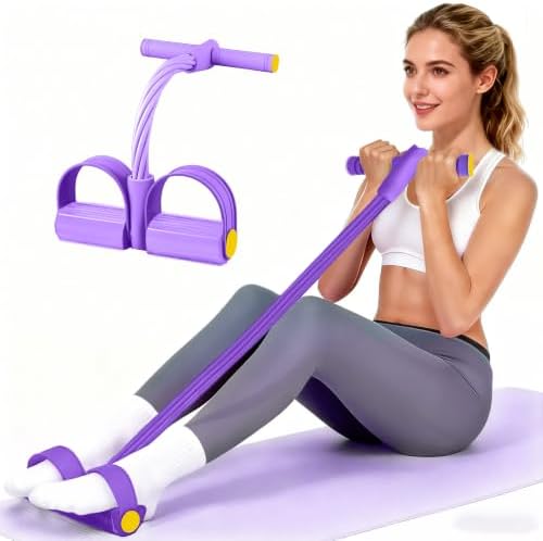 Pedal Resistance Band with Handle, Upgraded 6-Tube Exercise Bands
