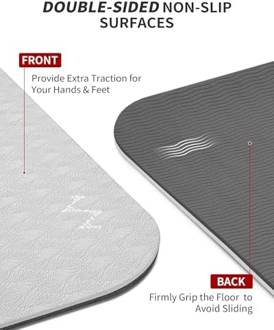CAMBIVO 72''x48'' Large Yoga Mat, Extra Thick TPE Workout Mat