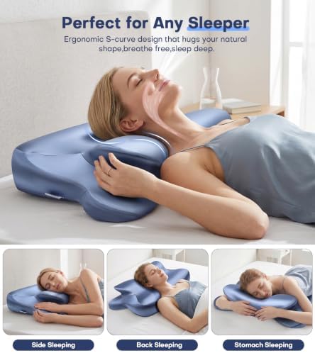 2026 Cooling Gel Memory Foam Pillow, Cervical Neck Pillow for Pain Relief