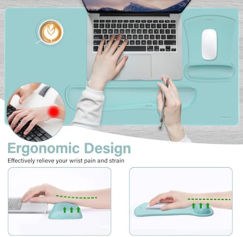 MOSISO Keyboard Mouse Pad Set, Large Gaming Mousepad&Keyboard Wrist Rest