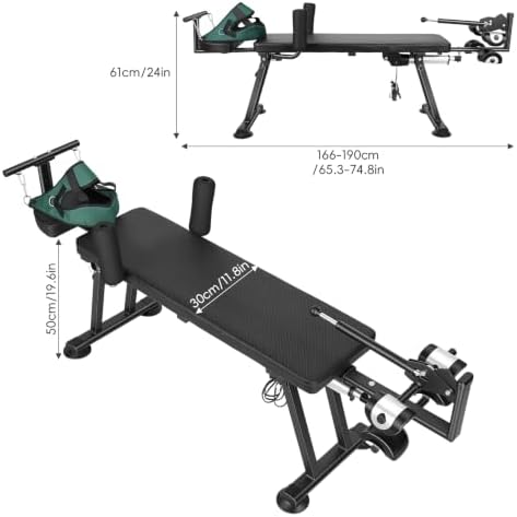 Spinal Decompression Table Electric Traction Machine for Neck and Back Pain Relief , Lumbar & Cervical Traction Bed, Remote Control Decompression Back Stretcher,880 Lbs Capacity