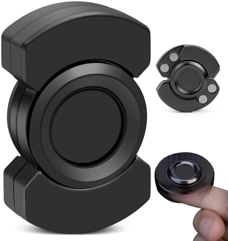 3-in-1 Fidget Toys - Spinner, Slider, Clicker- Metal Toy for Kids Adults