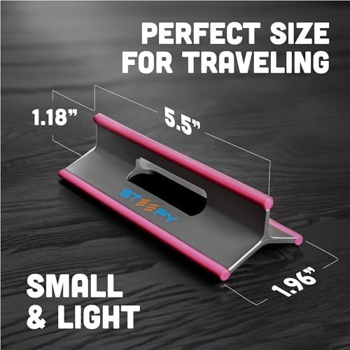 Steepy Portable Laptop Stand for Desk Adjustable Height, 13-17 Inch Devices