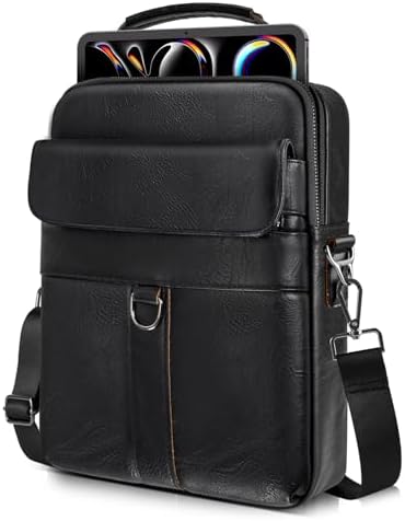 11 Inch Shoulder Bag Leather Carrying Case for 11" iPad Pro M5 M4/iPad Air 11" M4 M3 M2 with Magic Keyboard, iPads A16 11"