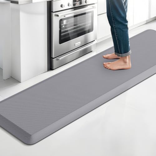 Kitchen Mat for Floor, Anti-Fatigue Mat Kitchen Rug, 17.3"x60"x0.8'', Grey