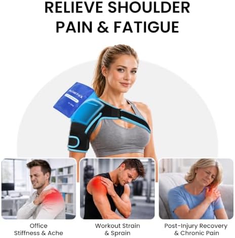 Rotator Cuff Shoulder Brace with Reusable Gel Pack for Women &Men