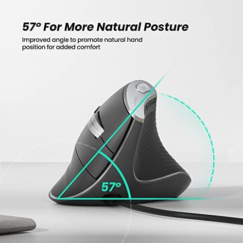 Nulea Ergonomic Vertical Mouse Wired with 11 RGB Backlight and 6 Buttons