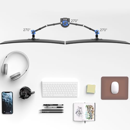 Pholiten Dual Monitor Mount for 2 Screens up to 32 Inches and 22lbs Each