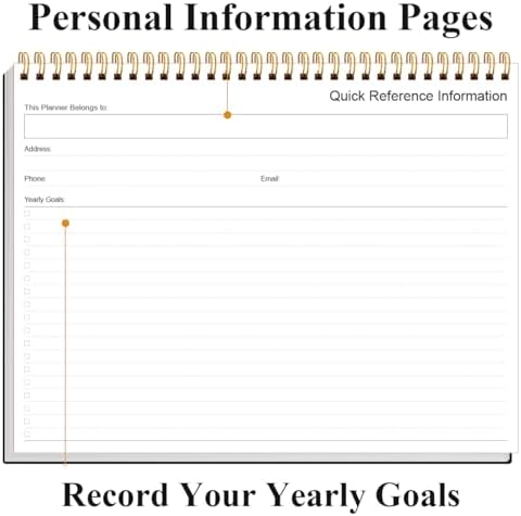 Weekly Productivity Planner - 8.5" x 11" Dashboard Desk Notepad Has 6 Focus Areas to List Tasks for Goals, Projects, Clients, Academic or Meal-Organize Your Daily Work Efficiently, 54 Weeks, Black