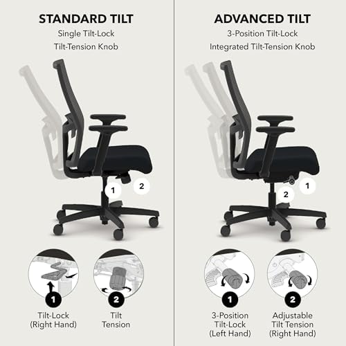 HON Ignition 2.0 Ergonomic Office Chair, Lumbar Support, Pear