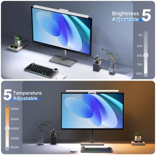 Syrinx LED Monitor Light Bar, 16.7" Computer Monitor Lamp with Backlight