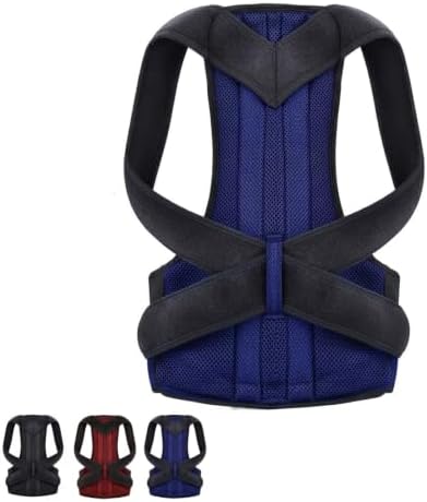 Medira RodPosture Back Brace for Women & Men, Posture Corrector (Blue,XL)