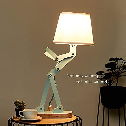 Cool Kids Wood Desk Lamp for Room Bedroom, Bulb Included, Pea Green
